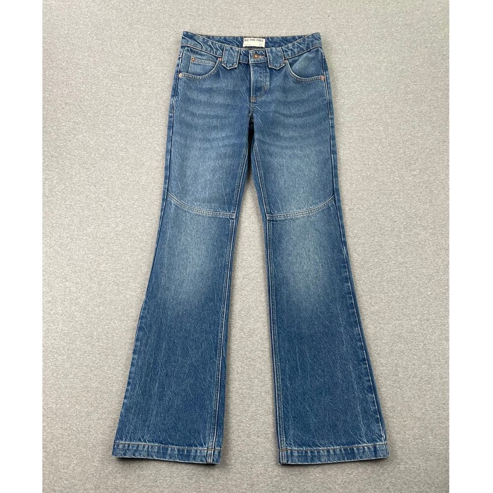 NWOT Free People We the Free Flora Low Rise Bootcut Jeans Size 25 Medium Wash